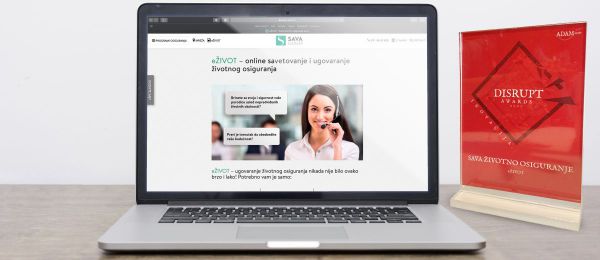 05.04.2021. │eŽIVOT najbolji Disrupt projekat  u kategoriji - Finansijski sektor, potkategorija - Inovacije 